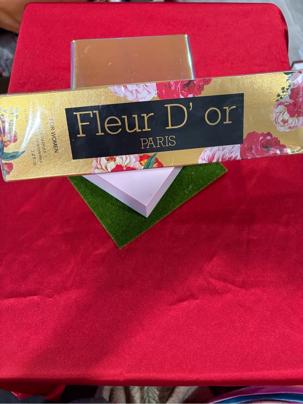 Fleur D'or Paris Floral Gold Perfume Box - Pink & Gold